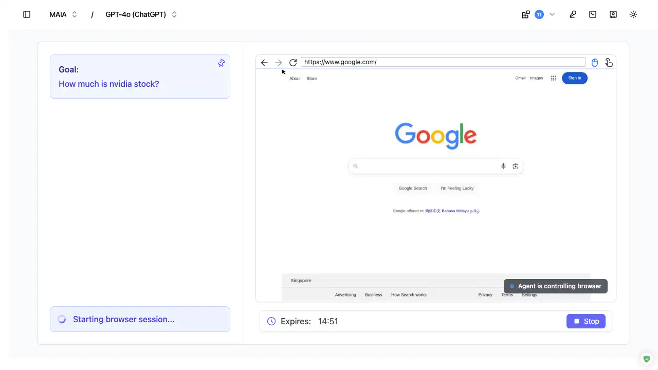 MAIA Browser Operator
