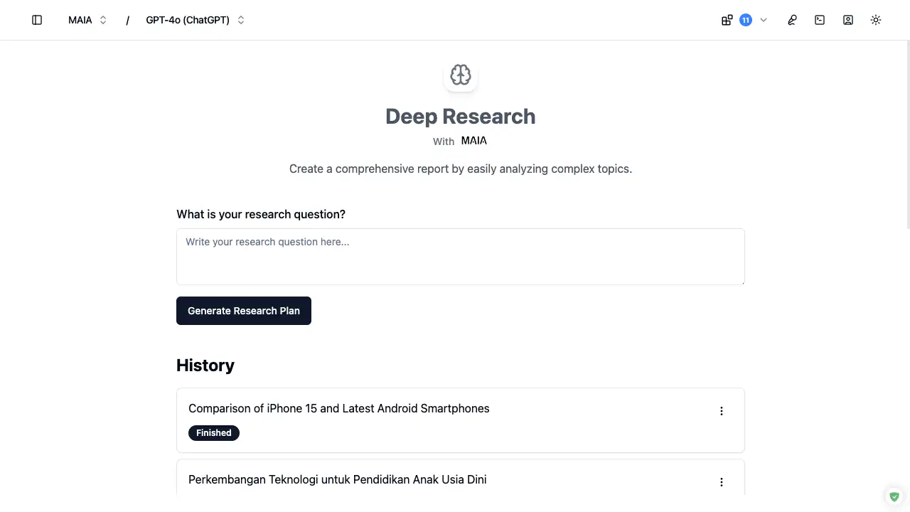 MAIA Deep Research v1